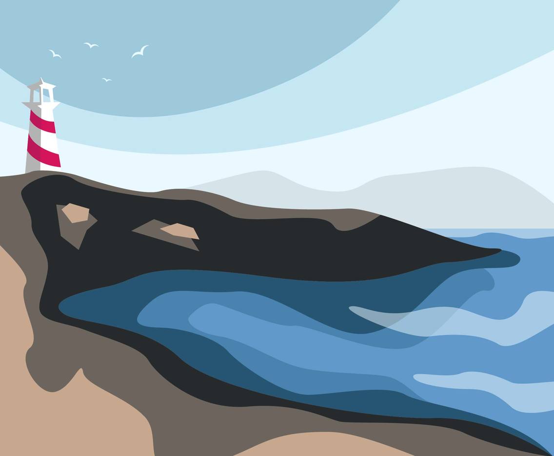 1136x936 Vintage Lighthouse Landscape Vector 4 Vector Art Amp Graphics