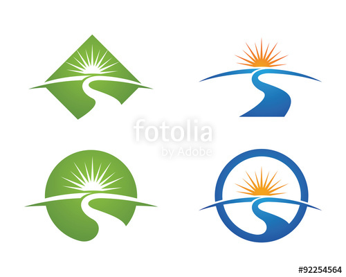 500x400 S River Landscape Logo Template Stock Image And Royalty Free