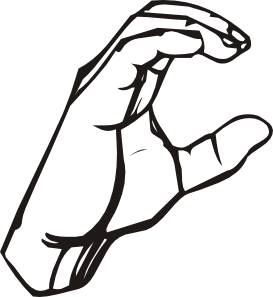 273x297 Sign Language C Clip Art Free Vector 4vector