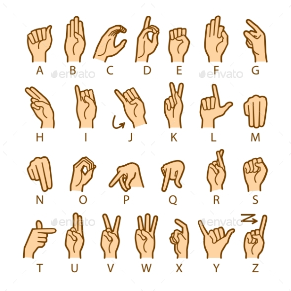 590x590 Vector Sign Language By Rommeo79 Graphicriver