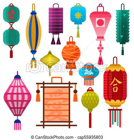 450x470 Chinese Lantern Vector Paper Lightertraditional Holiday Celebrate