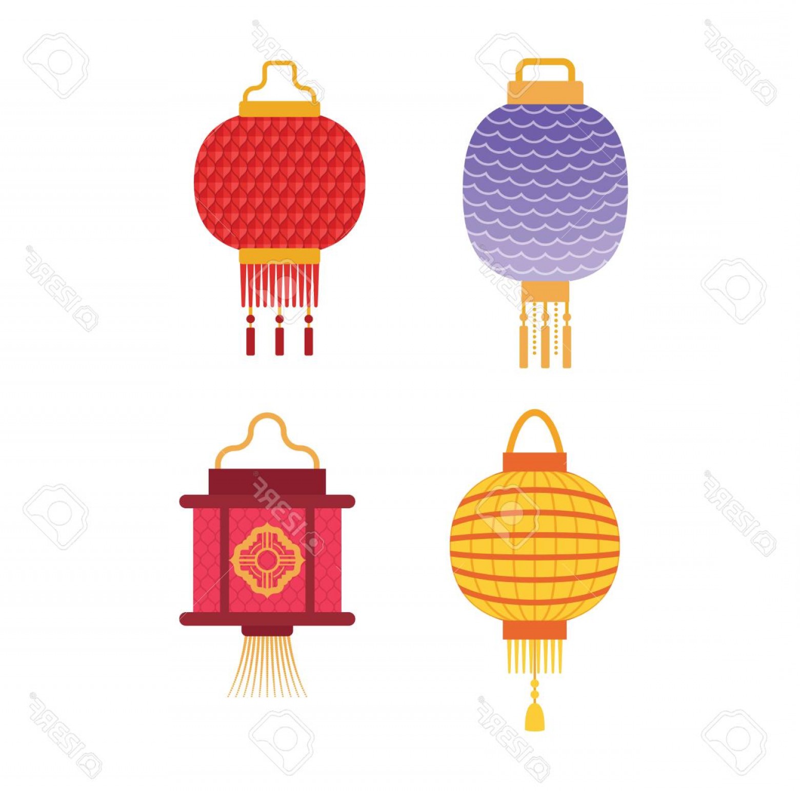 1560x1544 Photostock Vector Chinese Lantern Vector Isolated Paper Holiday