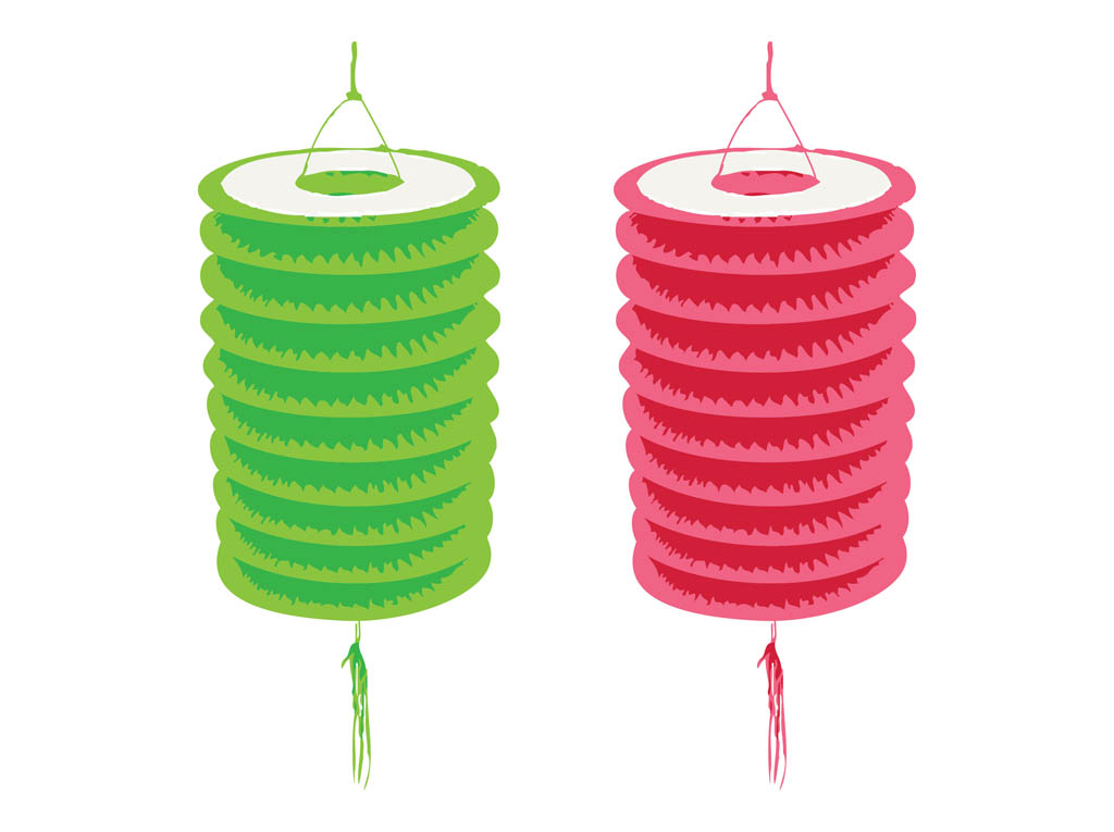 1024x765 Chinese Paper Lanterns Vector Art Amp Graphics