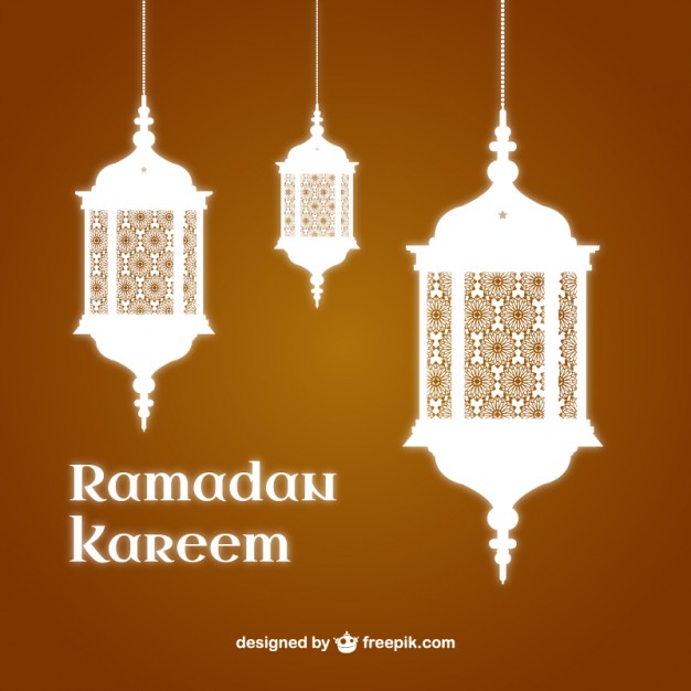 626x626 Ramadan Kareem Background With Lanterns Vector Free Download