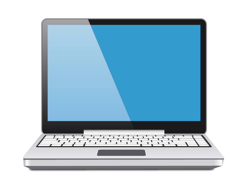 992x781 Laptop Vector Blue Screen