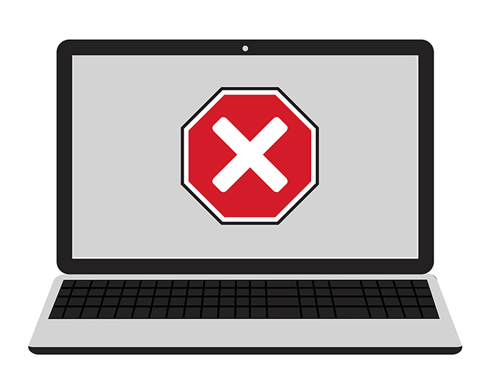 687x550 Download Free Error Sign Laptop Vector Vector Illustration