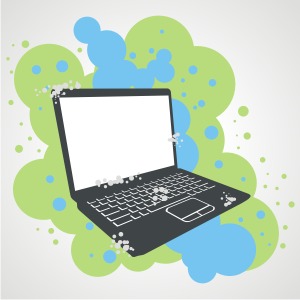 300x300 Grunge Laptop Vector