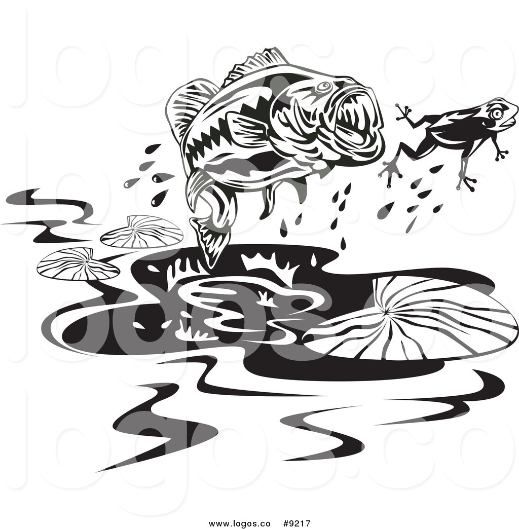 1024x1044 Royalty Free Clip Art Vector Angling Logo Of A Black And White