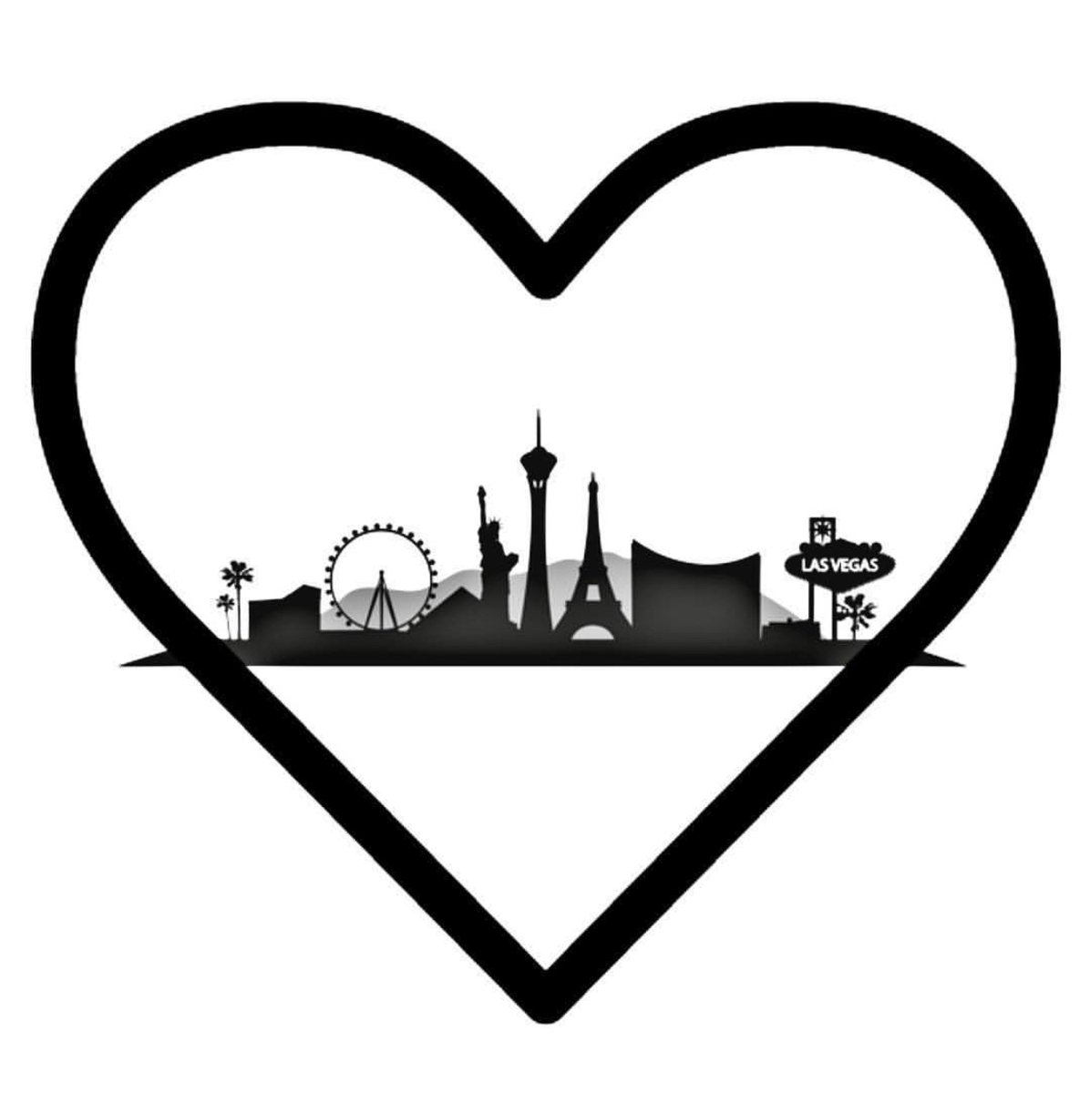 1196x1200 Las Vegas Clipart Black And White