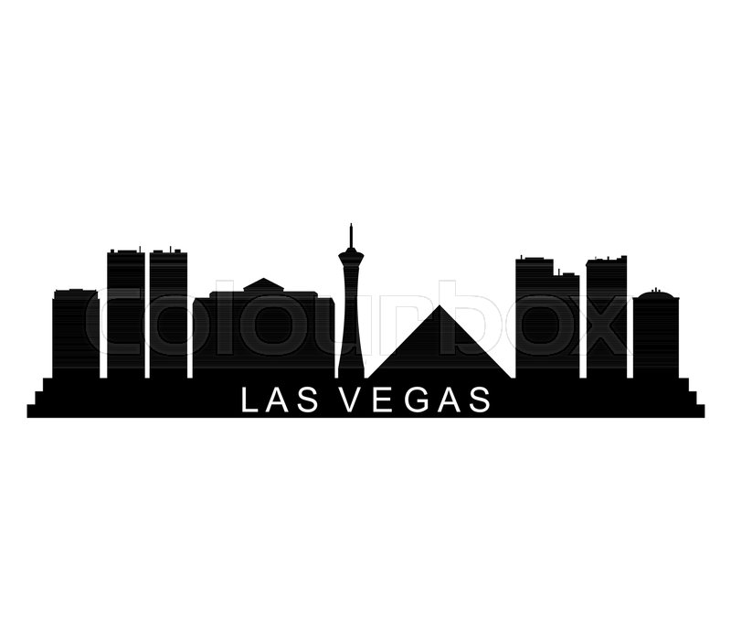 800x700 Las Vegas Skyline On White Background Stock Vector Colourbox