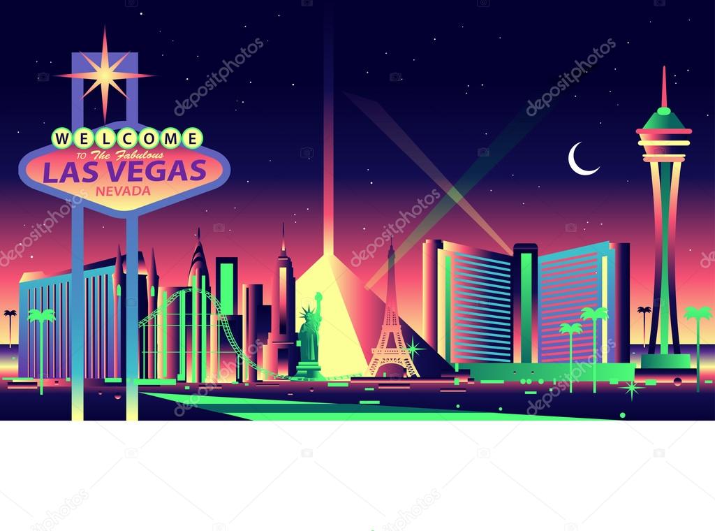 1024x760 Las Vegas Skyline Vector Free Las Vegas Stock Vectors Royalty Free