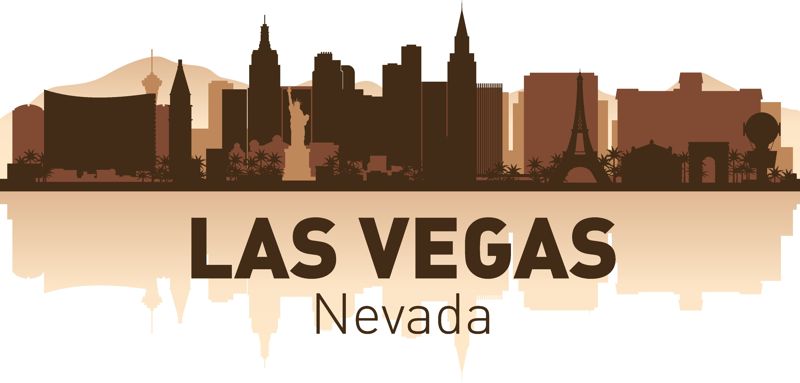 800x383 Las Vegas Skyline Silhouette Free Vector Download