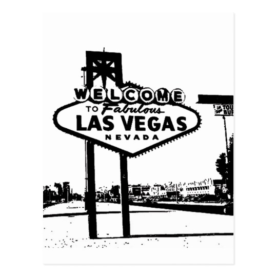 540x540 Welcome To Fabulous Las Vegas Bampw Vector Graphic Postcard