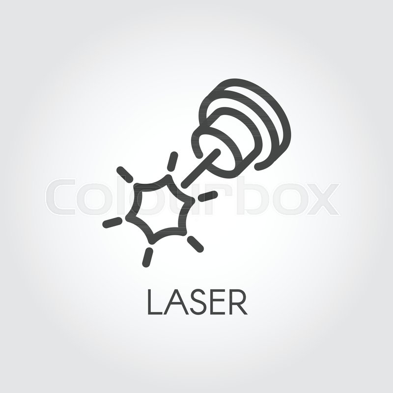 800x800 Laser Beam Icon Drawing In Outline Design. Graphic Thin Line
