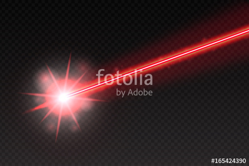 500x334 Abstract Red Laser Beam. Magic Neon Light Lines Isolated On