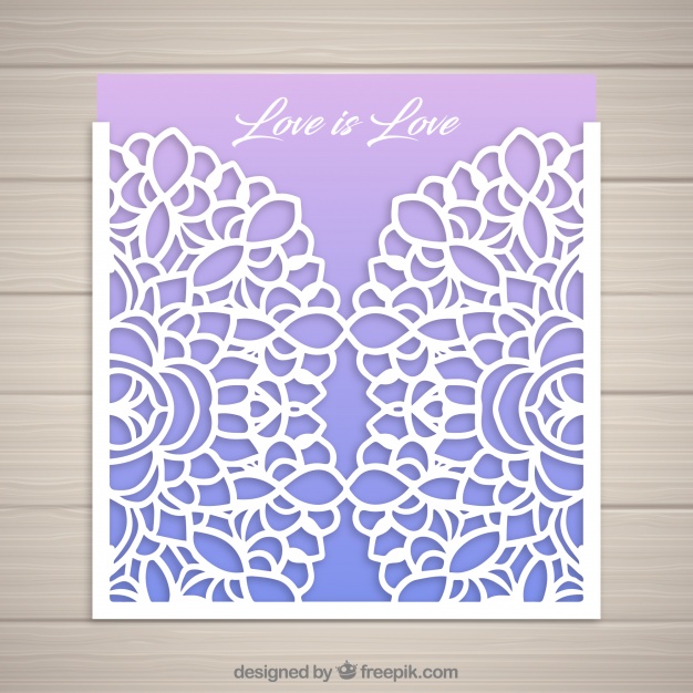 626x626 Laser Cutting Floral Card Vector Free Download