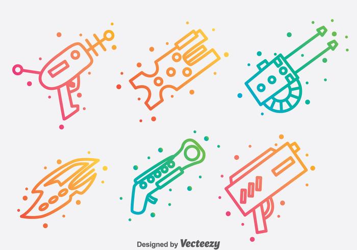 700x490 Laser Gun Collection Vector