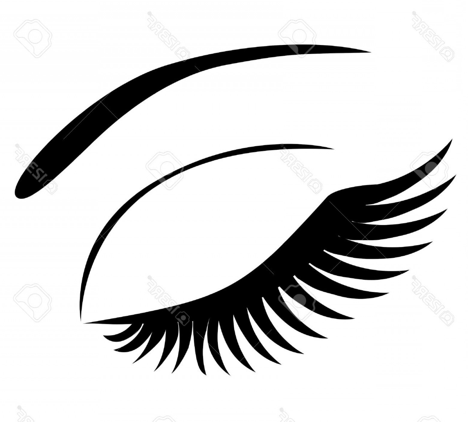 1560x1406 Photostock Vector Vector Illustration Of An Eye Icon With Long