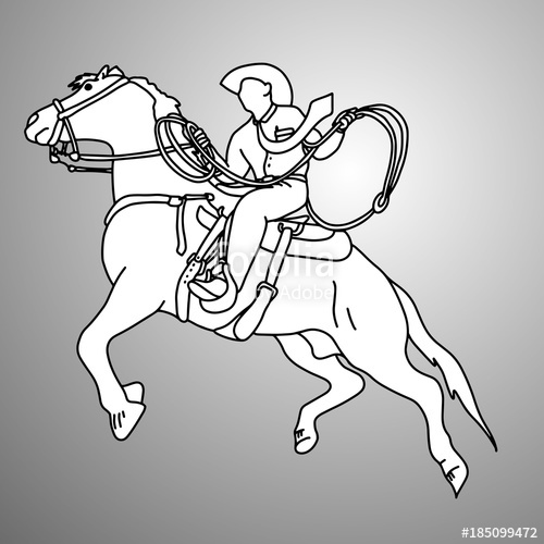 500x500 Businessman On Bucking Horse Running With Lasso Vector