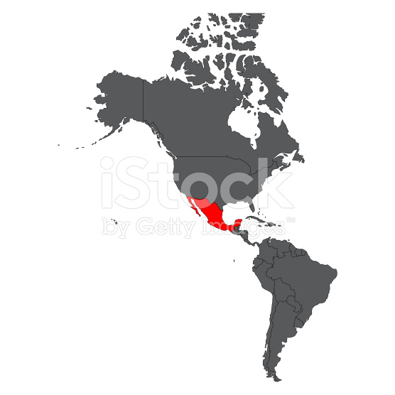 556x556 Stock Illustration 88238515 Mexico Red Map On Gray America Map