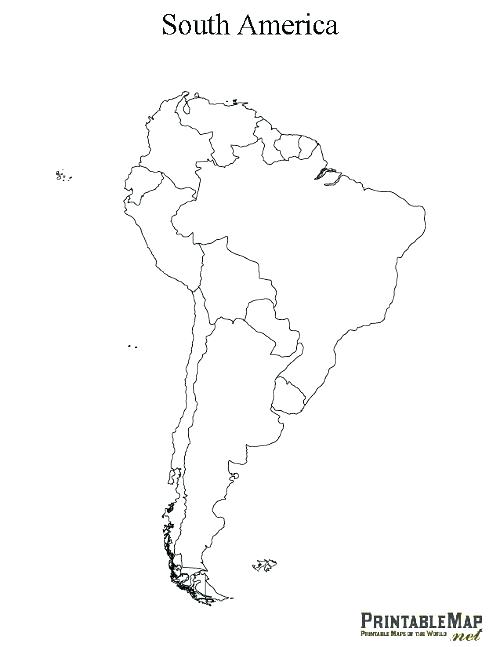 500x647 Download Blank Political Map Of South Simple Flat Vector Outline