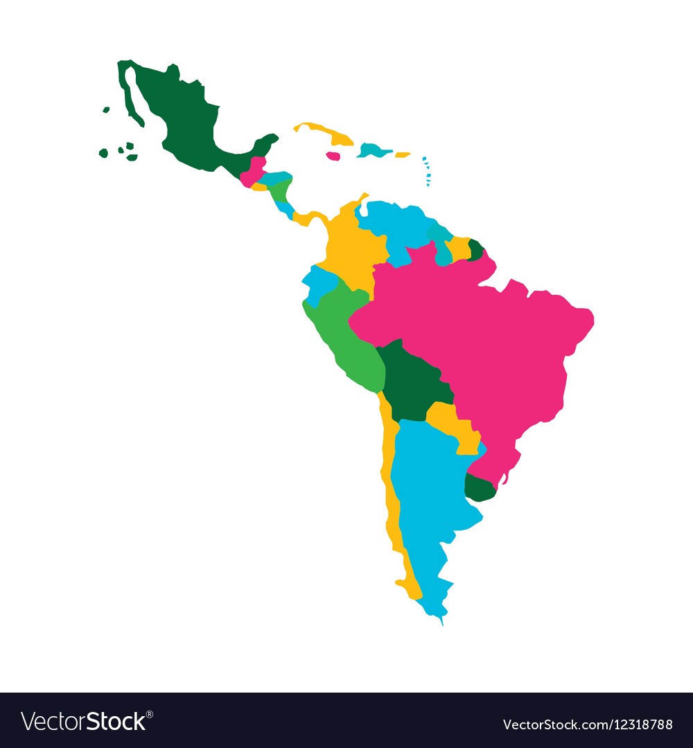 1000x1080 Latin America Map Vector 12318788 In Image