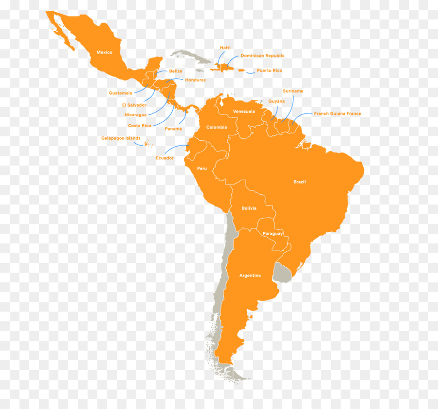 900x840 South America Latin America Vector Map
