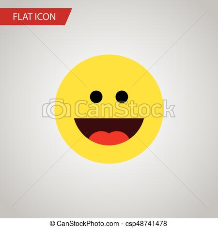 450x470 Isolated Grin Flat Icon. Laugh Vector Element Can Be Used For