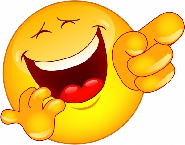 600x471 Laughing And Pointing Emoticon Free Vector In Adobe Illustrator Ai