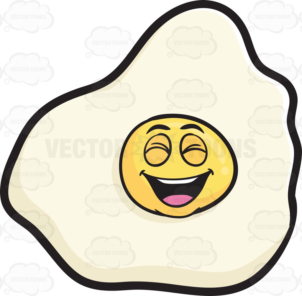 1024x1003 Laughing Sunny Side Up Egg Emoji Clipart By Vector Toons