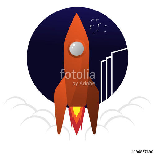 500x500 Rocket Launch Vector Stock Image And Royalty Free Vector Files On