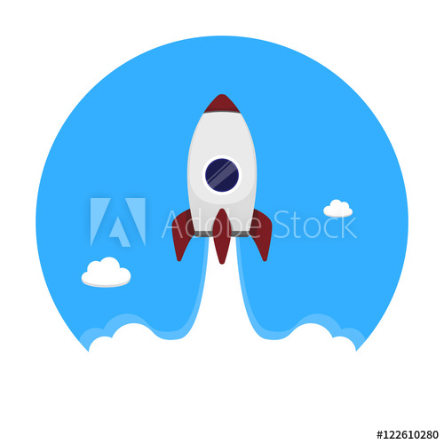 500x500 Rocket Launch Vector