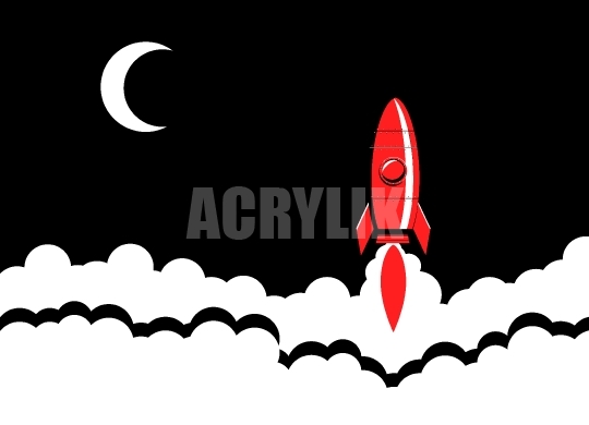 540x390 Rocket Launch Vector Poster