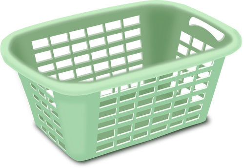 500x344 Plastic Laundry Basket Vector Drawing Public Domain Vectors