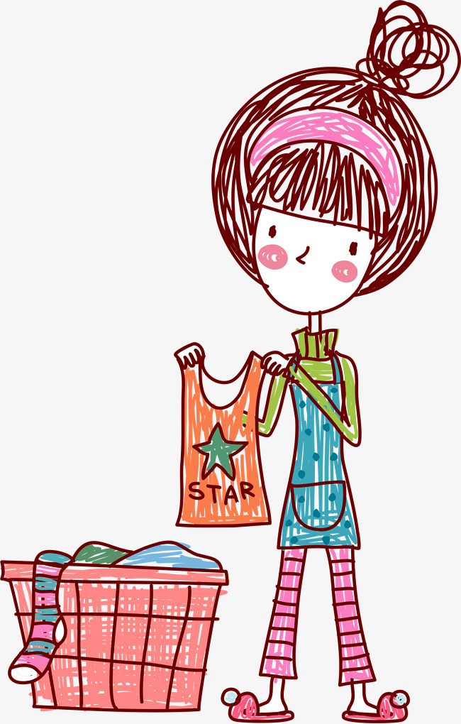 650x1020 Fashion Girl, Cleaning, Laundry Basket, Dirty Clothes Png And
