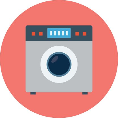 416x416 Laundry Machine Colored Vector Illustration Premium Clipart