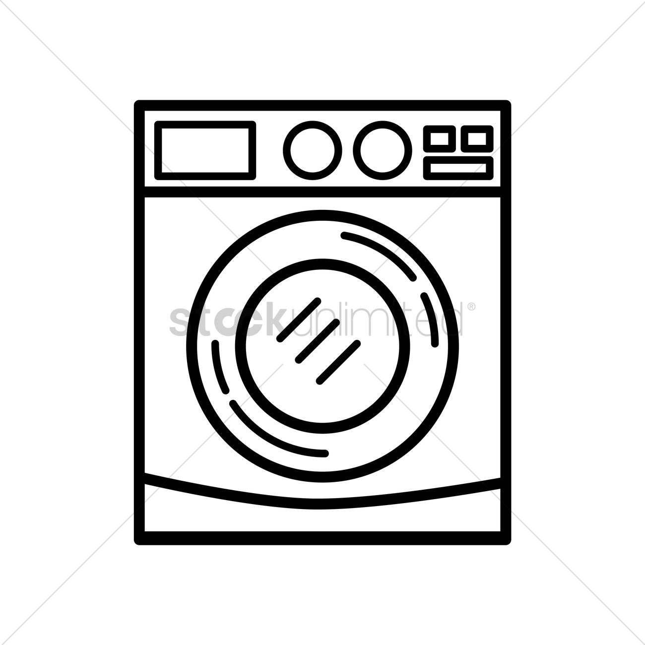 1300x1300 Washing Machine Vector Image