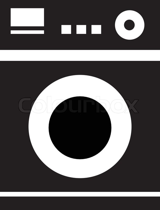611x800 Washing Machines Icon, Domestic Appliances, Laundry Stock Vector