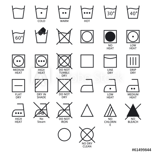 Laundry Symbols Vector at GetDrawings | Free download