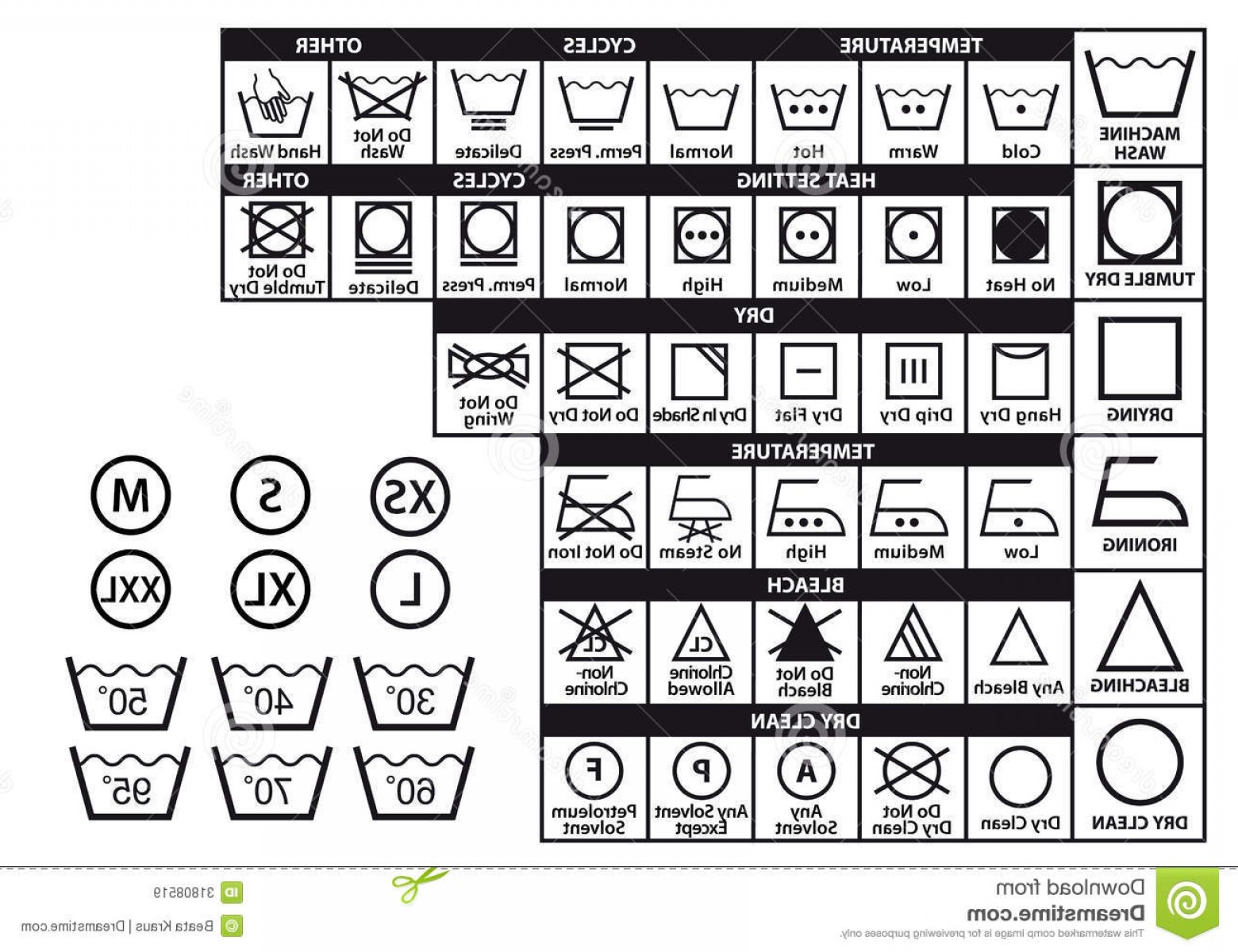 Laundry Symbols Vector at GetDrawings | Free download