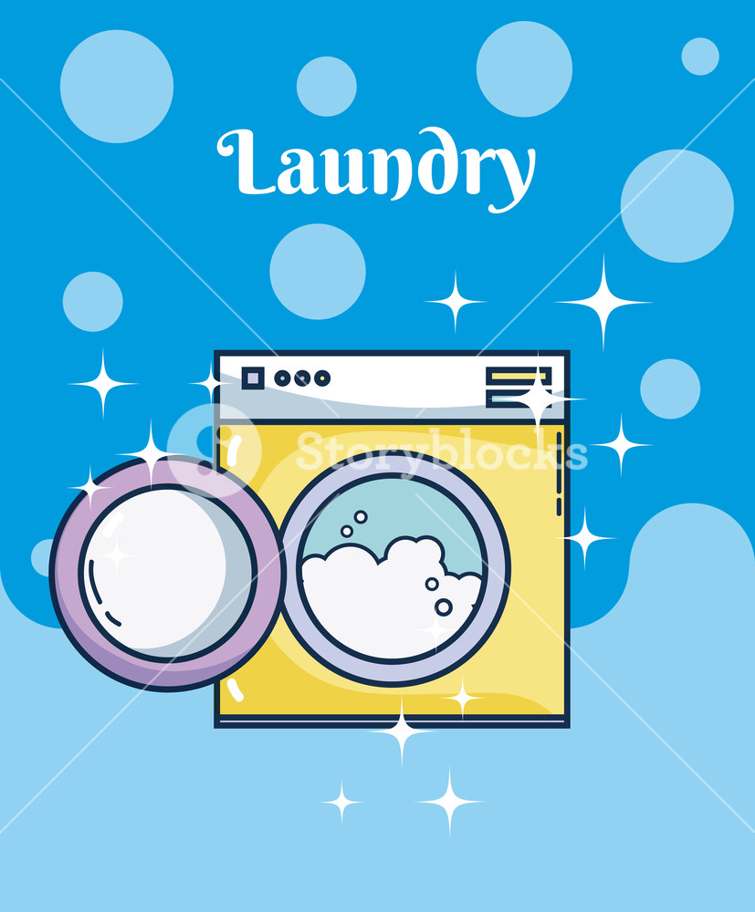 827x1000 Washer Machine Laundry Vector Illustration Graphic Design Royalty