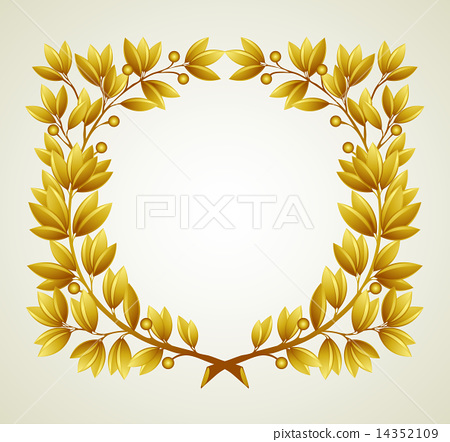 450x442 Laurel Branch. Vector Illustration