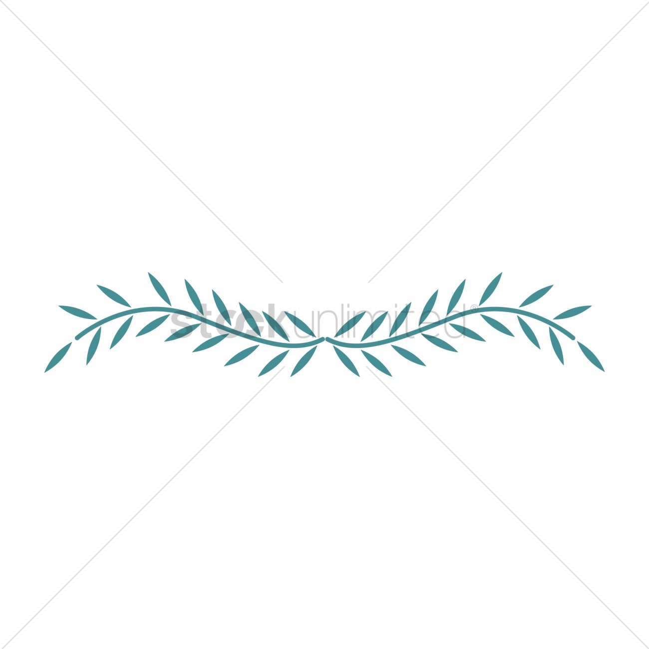 1300x1300 Laurel Border Vector Image