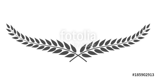 500x250 Laurel Wreath Vector Isolated On White Background Stock Image And