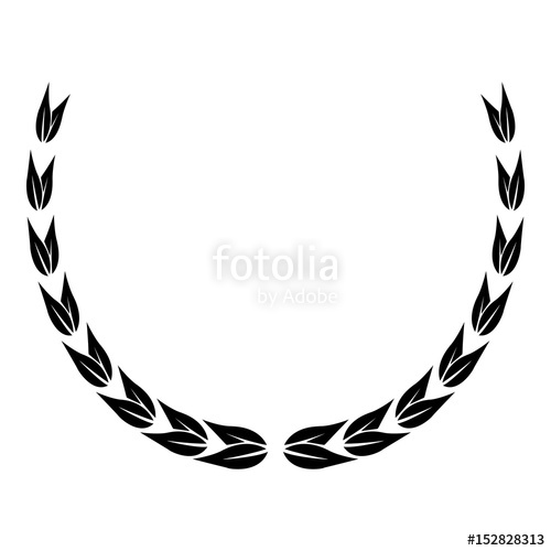 500x500 Laurel Wreath Victory Decoration Leaves Vector Illustration Stock