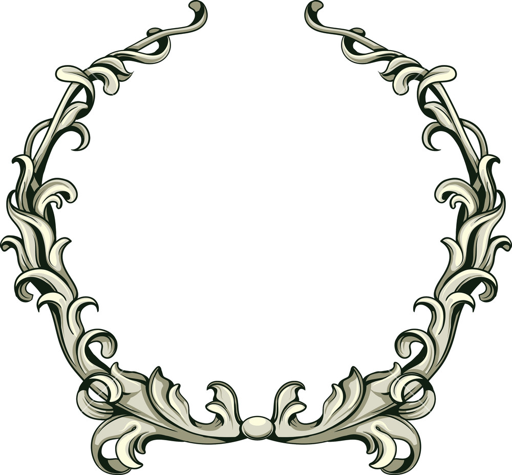 1000x928 Laurel Vector Element Royalty Free Stock Image