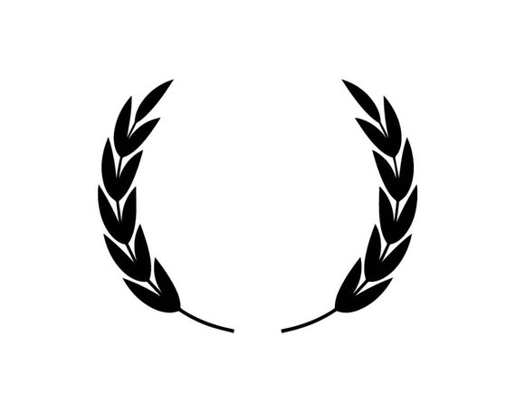 570x456 Wreath Laurel Vector Award Icon Frame Illustration Symbol Etsy