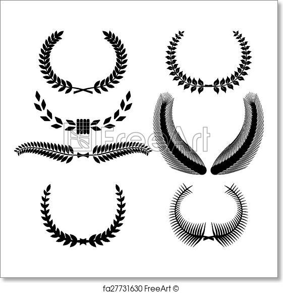 561x581 Free Art Print Of Laurel Wreath Vector Icon Freeart Fa27731630