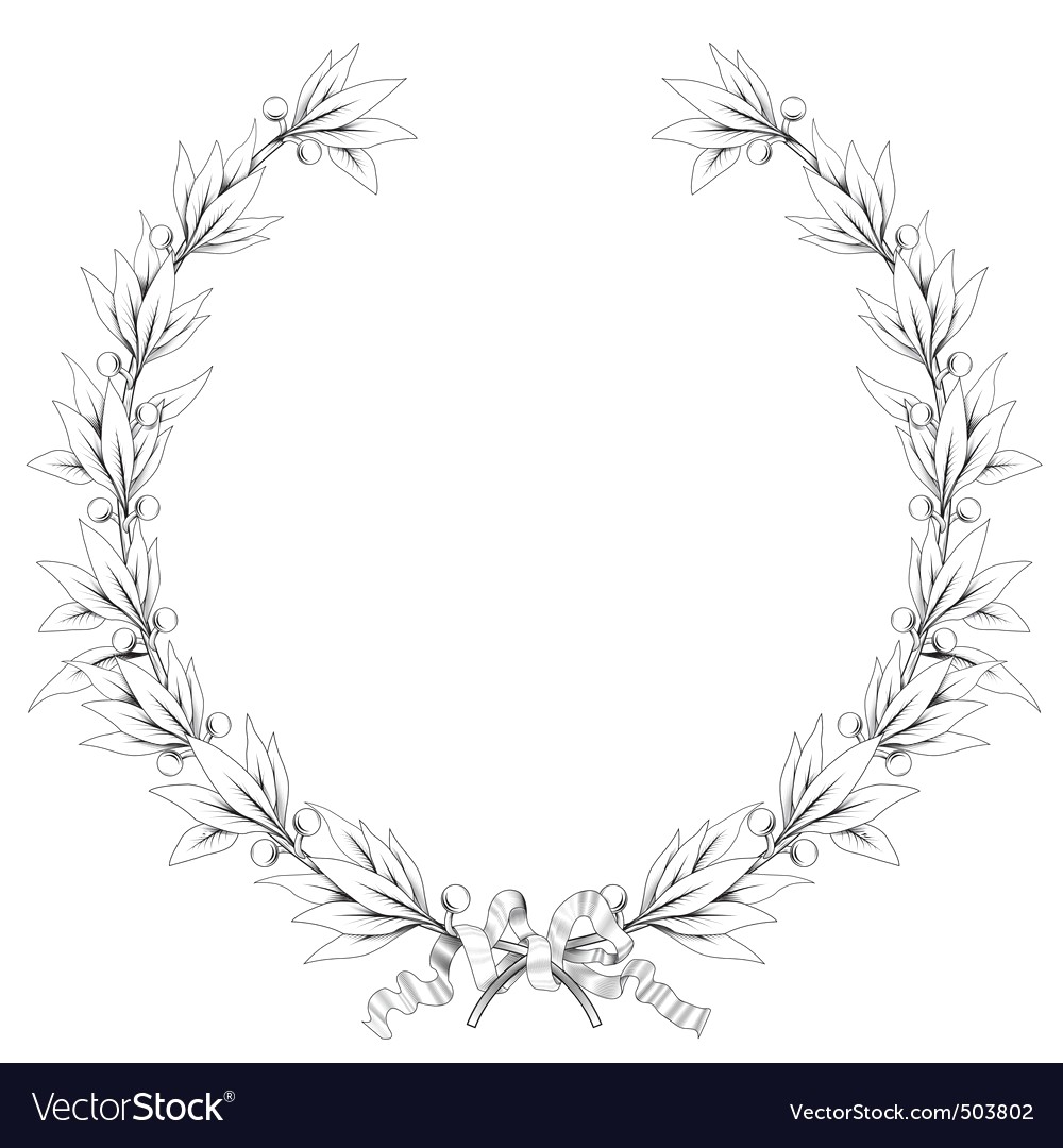 1000x1080 Laurel Wreath Royalty Free Vector Image Vectorstock Beautiful