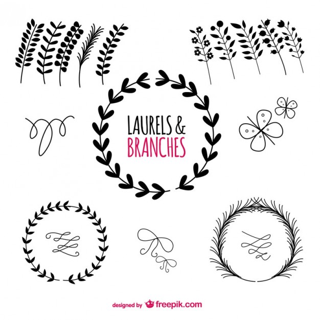626x626 Laurels Graphic Elements Vector Free Download